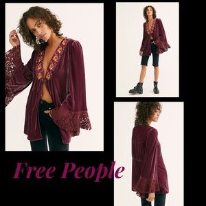 NWT| Free People Wanderlust Velvet Jacket | Small